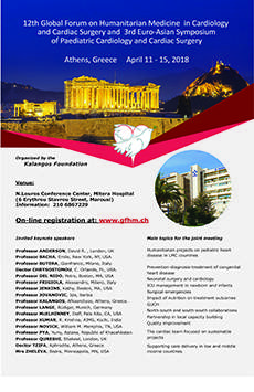 12th Global Forum on Humanitarian Medicine in Cardiology and Cardiac Surgery and 3rd Euro-Asian Symposium of Paediatric Cardiology and Cardiac Surgery